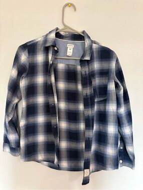 Carter's Men's Navy Plaid Button-Up Shirt